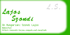 lajos szondi business card